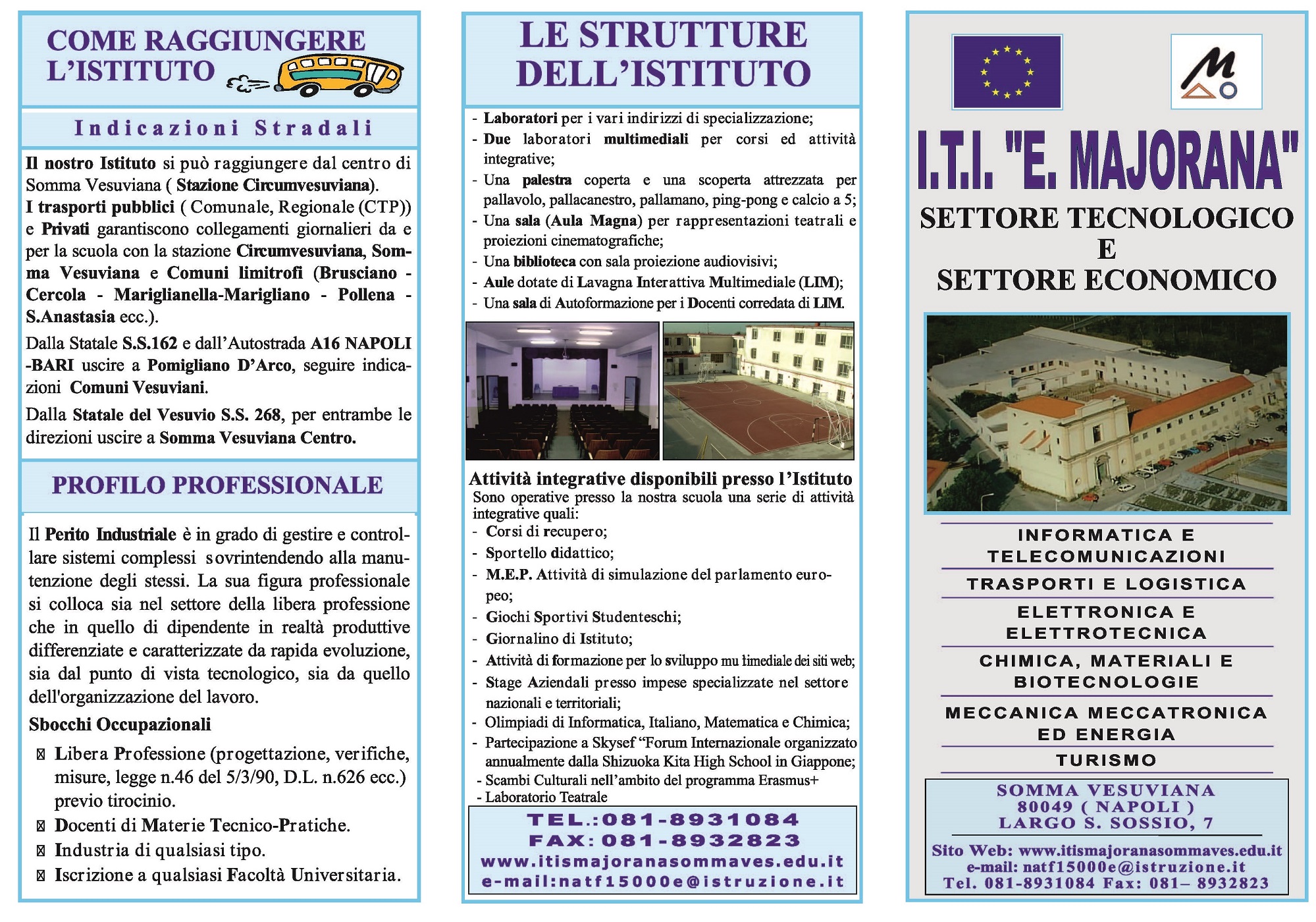 Testata brochure ITI Majorana